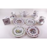 A collection of Brambly Hedge comprising: teapot, four wall plates, five cups and saucers, mug and