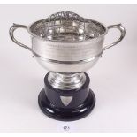 A silver two handled trophy cup - 303g, Birmingham 1924