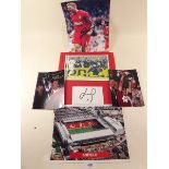 Of football interest: signed Liverpool photos of Steven Gerrard, Ronnie Whelan, Alan Kennedy,