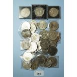 A quantity of commemorative coins including: Coronation crown 1953 2 off, Churchill crown 1965 4