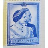 Two GB albums of GVI and QEII mint commem and defin stamps including GVI silver wedding £1 and other