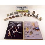 A collection of Wade "Whimsey on Why" village ornaments including large boxed set plus two Wade