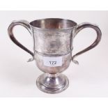 A Georgian two handled silver cup by Dorothy Langlands, Newcastle circa 1804-1814 - 368g