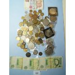A quantity of world coins mainly 20th century, countries include: Australia, France, Eire,