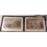 A pair of 18th century engravings Venetian scenes - The Great Arsenal of Venice and view from the