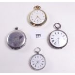 Four various pocket watches