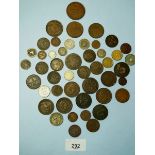 A quantity of European mainly 19th century coinage East and West examples include: Belgium 5 and