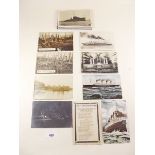 Postcards - Maritime including Titanic artist drawn (2) memorial at station poem etc. Russian