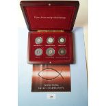 London Mint office issue: coins from early Christianity in presentation case with booklet -