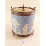 A Wedgwood Jasperware biscuit barrel