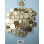 A quantity of World coins 20th century mainly including examples: Australia, Canada, France, Poland,