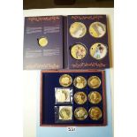 Collection of Windsor Mint, portraits of The Queen, 9 total plus two 70 mm portrait of Princess