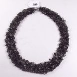 A smokey quartz collar necklace