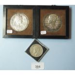 Two official commemorative medals including: Victorian 1897 Diamond Jubilee in silver 56 mm