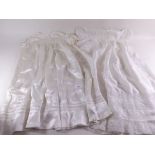 A Victorian silk and lace christening gown and a satin one