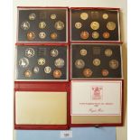 Four boxed set of Royal Mint proof coins