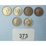 A quantity of (6) silver coins British, including: Groats: William IV 1836, Victorian 1840 (double