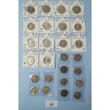 A quantity of British shillings, silver and cupro nickel, pre-decimal shillings including: