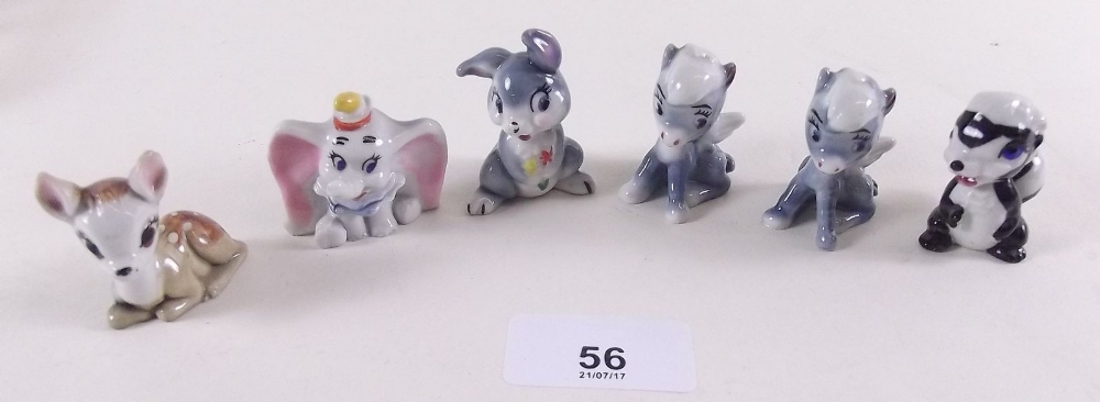 A collection of six Disney Wade figures including Thumper