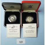 A collection of Royal Mint issue: silver proof piedfort two pound coins including: (a) £2 50th