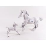 A Beswick horse and foal