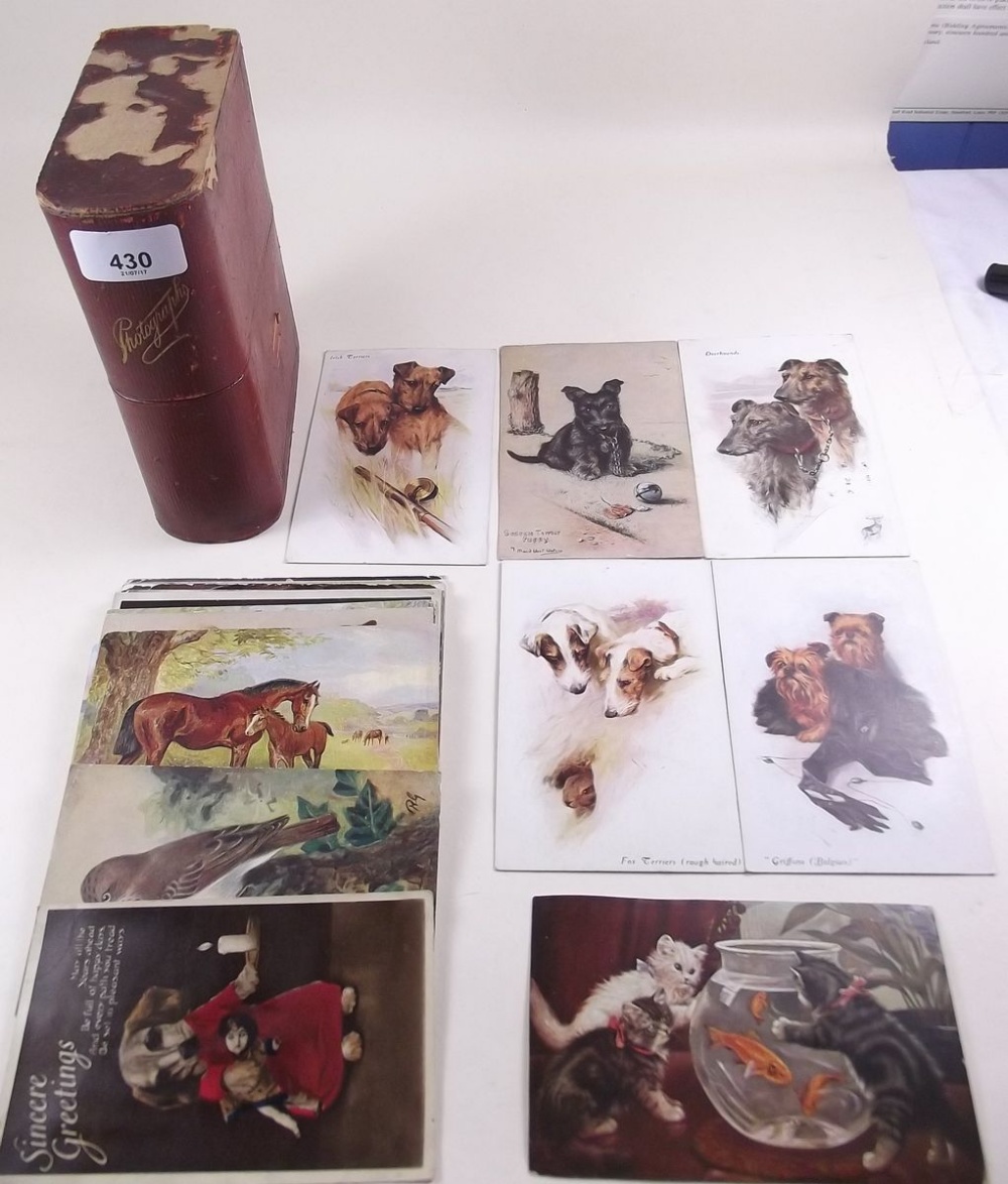 Postcards - all animal related and including N.Drummond 'After the Race', Maud West Watson 'Scotch