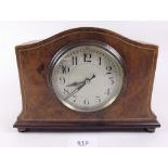 A French walnut mantel clock