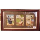 A Sunlight Soap advertising set of three pictures - framed and glazed as one