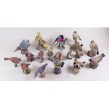 A collection of seventeen Royal Worcester Birds - two a/f