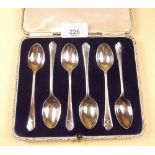 A set of Irish silver coffee golfing spoons by T Weir and Sons, Dublin 1936 - cased