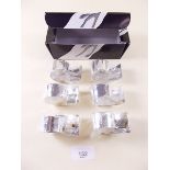 A set of six silver plated napkin rings
