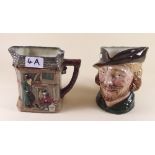 A Royal Doulton large character jug Robin Hood D6205 1946 and an Oliver Twist jug