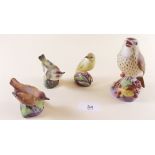 Four Royal Worcester figures of birds