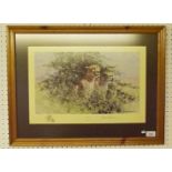David Shepherd - limited edition print 834/1500 'Cheetah' - signed - 23 x 40cm