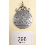 A Crimea War medal mounted as fob