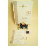 A Steiff Members Club elephant - boxed with certificate