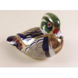 A Royal Crown Derby paperweight Carolina Duck - boxed