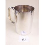 A small silver tankard with glass base, Sheffield 1925, 9.5cm tall by Page, Keen & Page