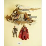 A Star Wars Chewbacca Wookie Flyer and two other figures