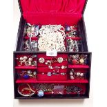 A box of costume jewellery