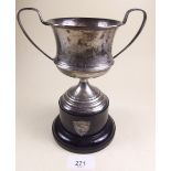 A silver trophy cup - Sheffield 1956