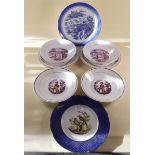 A group of various 19th century plates including Royal Worcester