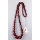 A cherry amber necklace - 88g