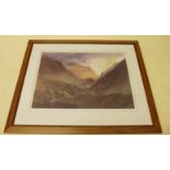 William Selwyn - limited edition print Llanberis Pass Snowdonia - 58 x 41cm