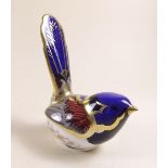 A Royal Crown Derby paperweight Fairy Wren - boxed