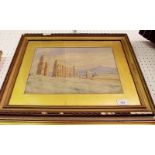 A watercolour Italian ruins - signed to verso C F Percy - 24 x 35cm