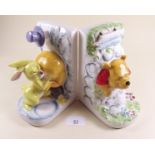A pair of Winnie the Pooh Disney china bookends