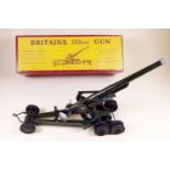 A Britains 155mm Field Gun - boxed and five shells No 2064