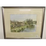Lambert - watercolour river landscape - 24 x 35cm