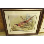 Basil Ede - limited edition print of pheasants - 33 x 45cm